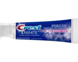 Избелване на зъбите с Crest 3D White Radiant Mint (бяла сияйна мента)