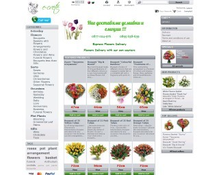 Магазин  за доставка на цветя в Пловдив, София, Варна, Бургас